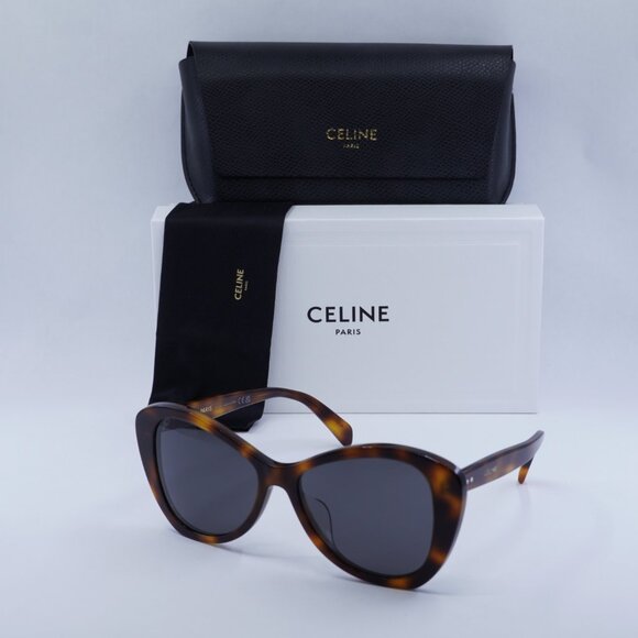 Celine CL40270U 53A Sunglasses - Shiny Havana Frame, Smoke Lenses - Lowest Price main image 8